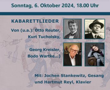 Tickets für KABARETTLIEDER am 06.10.2024 - Karten kaufen